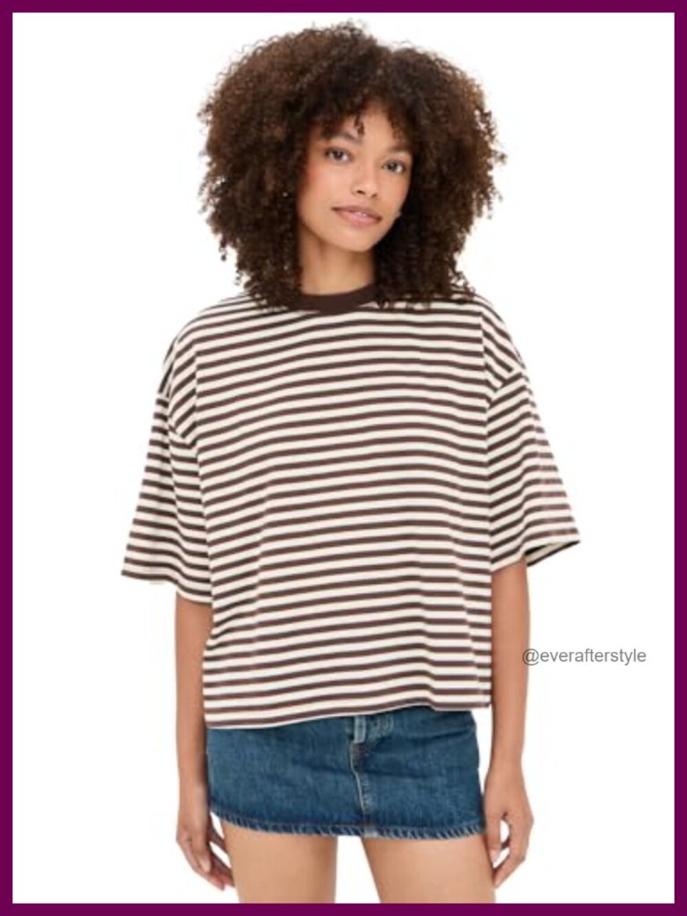 Lioness Bloom Short Sleeve Tee Lightweight Stretch Jersey Boxy Fit Crew Neck